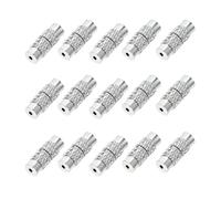ifundom 30 Fermoirs à Vis en Laiton Nickelé 11X42 MM pour Colliers et Bracelets - Fournitures pour Création de Bijoux Artisanaux - Embouts de Cordon Pratiques et Légers pour Bricolage