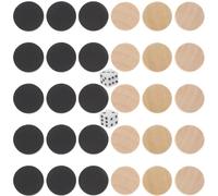 ifundom 30 Pièces De Backgammon en Bois Rondes 0.71 Pouce Accessoires De Jeu De Société Léger pour Remplacement Pièces Dames Facile À Transporter Et Ranger