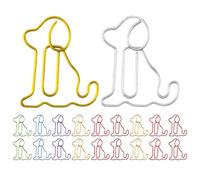 ifundom 30 Trombones Amusants en Métal de Chien, Structure Solide et Non Déformable, pour Organiser Fichiers et Lettres Lors des Devoirs Couleur Aléatoire