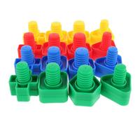 ifundom 32 Paires de vis et écrous géants en Plastique - Blocs de Construction mécaniques - Jouets sensoriels éducatifs pour bébés - Jouets interactifs pour l'entraînement des perroquets