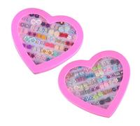 ifundom 36 Paires de Boucles D’Oreilles à Clous pour Femmes Motifs Fruits et Fleurs Boîtes en Plastique de Cœur Bijoux Décoratifs Présent pour Toutes Occasions