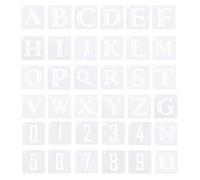 ifundom 36 Pochoirs Alphanumériques PET Réutilisables 76 CM Lettres Majuscules et Chiffres pour Dessin Peinture Jeux Créatifs Garçon et Filles et Loisirs DIY