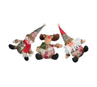 ifundom 3pièces Décorations De Noël Figurines De Père Noël Bonhomme Renne Ornements à Suspendre Pour Fêtes Et Décorations De Maison