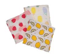 ifundom 3pièces Serviettes Garçon Fille Mousseline Lot de Bavoirs Né Essuyer Salive Visage Garçon Fille Coton Débarbouillettes