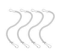 ifundom 4 Chaînes Suspendre Inoxydables 20 Cm pour Plantes Suspendues D'extérieur, Crochets pour Pots, Jardinières et Mangeoires à Oiseaux, Support Polyvalent pour Balcon et Jardin