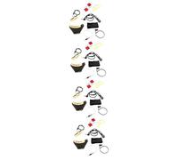 ifundom 4 Ensembles micros de Guitare Trousse Filet Guimauve Chandeliers à Double Couche écouteurs karaoké Plaque ramassage modifié Micro piézoélectrique pour Guitare Folk Plastique Black