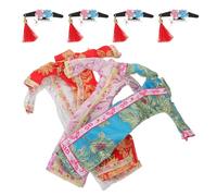 ifundom 4 Ensembles Robes Cheongsam pour Poupée Tenues Chinoises Vintage Élégantes pour Jeux de Rôle et Décoration