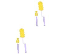 ifundom 4 Pièces 1 brosse de nettoyage éponge coloration violet violette the color purple goupillon mam brosse pour biberon brosse de nettoyage de biberons rotatif brosse sucette de bébé