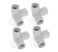 ifundom 4 pièces Accessoires de Jeu pour Barrière Connecteurs Coudés PE avec Ventouse Jonction Triple pour Cadre de Support Intérieur Modulable et Sécurisé