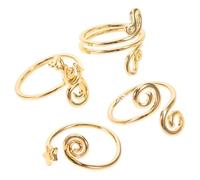 ifundom 4 pièces Bagues Orteil Dorées Réglables pour Femmes Ensemble de Anneaux Ouverts avec Zircon Bijoux pour Plage Confort Ajustable et Styles Variés