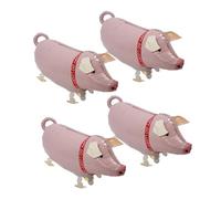 ifundom 4 pièces Ballons Cochons Marchants Aluminium Rose Décorations Durables pour Fêtes Anniversaire Filles Ballons Animaux Ferme Réutilisables