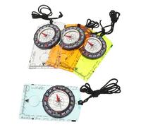 ifundom 4 Pièces Boussole de Randonnée Multifonction avec Règle de Carte Transparente pour Navigation Précise Camping et Survie Plein Air