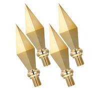 ifundom 4 pièces Embouts de Mât Alliage Aluminium Doré Décoratifs et Durables Adaptés Aux Mâts de Drapeau Intérieurs et Extérieurs pour Remplacement et Décoration de Hall et Bureau