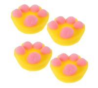 ifundom 4 Pièces Éponges de Bain pour Garçon Fille Lot de Lingettes Exfoliantes Forme de Griffe de Chat Produits de Bain pour Tout-petits