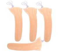 ifundom 4 Pièces Jouets à Nez Long Faux Halloween Cosplay Forme Fournir Accessoire Nez prothétique Long OMS Faire la fête pour Costume de Nez Long Nez Gros Nez Vinyle Beige
