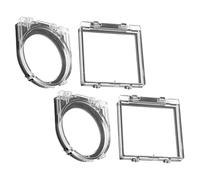 ifundom 4 Pièces Lot de 4 Protections pour Boutons d'Ascenseur et Alimentation, Plastique Transparent, 2 Ronds 2 Carrés, Couvre-Interrupteurs Anti-Poussière et Anti-Contact, Compatible Pc,