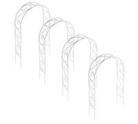 ifundom 4 Pièces Mini Iron Garden Arch Trellis Plant Support Frame for Climbing Flowers Vines Compact Decorative Stand for Small Gardens and Balconies