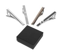 ifundom 4 pièces Pinces à Cravate Hommes Cuivre Résistantes Lot de Clips Assortis pour Costume et Cravate Accessoires Pratiques pour Mariage Affaires et Usage Quotidien