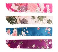 ifundom 4 pièces Pochette Japonaise pour Éventail Satin Protection Légère et Élégante Accessoire Portable pour Éventails à Main Lot