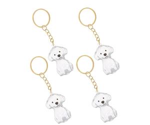 ifundom 4 Pièces Porte-clés Commémoratif en Abs Résistant pour Poils de Chien, Boîte à Souvenirs Portable Conservation des Poils d'animaux Lors du Deuil