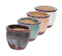 ifundom 4 Pièces Pots de Fleurs Céramique pour Plantes Mini Pots Décoratifs pour Cactus pour Maison Petits