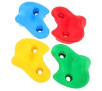 ifundom 4 pièces Prises Escalade Garçon Fille Lot Pierres Colorées Plastique Épais avec Vis de Fixation Accessoires Mur Escalade Intérieur et Extérieur pour Jardin et Aire de Jeux
