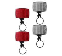 ifundom 4 pièces Réflecteurs de Vélo Plastique Accessoires Cyclisme Sécurité Nuit Outils Réfléchissants Arrière et Devant pour VTT Route Léger Batterie