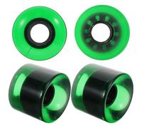 ifundom 4 Pièces Roues de Skateboard PU Vertes pour Street et Tricks | Remplacement D'origine, Ensemble de Quatre, pour Longboard et Cruiser