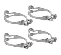 ifundom 4 Pièces Serrage-câble Réglable, Guide-câble de Frein Vélo, Clip de Câble Argenté en Métal, Pince de Guidage du Fil de Câblage, pour Gaine de Frein Dérailleur