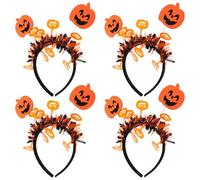 ifundom 4 pièces Serre-tête Halloween Citrouille Confortable et Léger Accessoire de Costume pour Fête et Cosplay Bandeau Tête Citrouille pour Soirées à Thème
