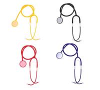 ifundom 4 Pièces Stéthoscopes Jouets Garçon Fille DIY Plastique Simulation Médicale pour Jeux de Rôle Infirmière Science Expérimentation Éducative