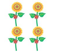 ifundom 4 pièces Stickers Muraux Garçon Fille Décorative Tournesol Coccinelle Autocollants DIY Chambre Garçon Fille Crèche