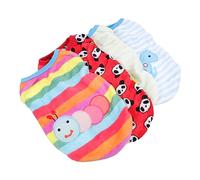 ifundom 4 pièces Veste pour Chien Adorable Flanelle Costume Cartoon pour Petit Animal de Compagnie Gilet Chaud et Confortable pour Automne XS Panda Chenille Cheval à Bascule Escargot