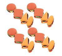ifundom 40 Pièces Pretend Play Food Set for Realistic Miniature Fast Food Toys Including Hamburger Toast Sandwich Hot Dog DIY Role Play Kitchen Accessories for Creative Learning and Family