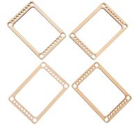 ifundom 4pcs Mini Métiers à Tisser en Bois Beige pour Projets de Tissage Confortables, Outils Compacts Faciles à Ranger pour Bricolage et Création Mobile