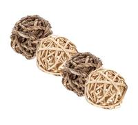 ifundom 4pièces Balle à Mâcher pour Lapin Jouet Paille pour Activités De Dentition Accessoire pour Cage De Petit Animal