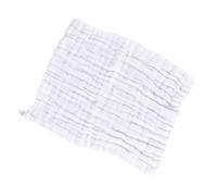 ifundom 4pièces Bavoir Coton Muslin Lingettes Lavables Pour Serviette Coton Ultra Douce Et Absorbante Blanc