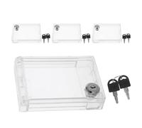 ifundom 4pièces Cache Interrupteur Thermostat Verrouillable Transparent Protection Étanche pour Panneau Climatisation Intérieur avec Couvercle Sécurisé Anti-accident