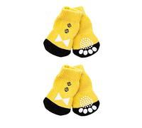 ifundom 4pièces Lot de Chaussettes pour Chien Antidérapantes Chaussettes Coton pour Animaux De Compagnie Pattes Et Sûres