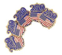ifundom 5 Pièces Broche en Alliage de Zinc pour Célébrations Nationales Fermoir Sécurisé, Expression du Patriotisme 250e Anniversaire de L'indépendance Américaine