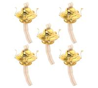 ifundom 5 Pièces Mèche de Rechange pour Lampe à Huile, 2,5cm Large, Coton | Brûleur Inclus, Usage avec Lampes Anciennes et Lanternes, Style Vintage, Beige, Fer