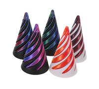 ifundom 5 Pièces Spirale Cône Imprimé à Double Couleur Sculpture Pyramidale Flexible pour Relaxation et Développement Dextérité Fidget Anti-Stress pour Garçon Fille et Adultes