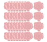 ifundom 50 Autocollants de Sceau de Cire de Cœur, Faciles à Décoller et Coller, Cire à Cacheter Rose Classique, Décorations pour Cartes et Artisanat, Lot de 50 Pièces