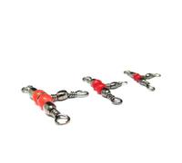 ifundom 50 pièces Connecteur de Triple Émerillon Forme de Barillet Métal Dur Rotation Flexible et Résistance Traction pour et Appâts