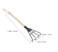 ifundom 5pièces Rateau Jardin Portatif avec Poignée Ergonomique Petit Outil pour Désherber et Cultiver Le Sol pour Entretien des Plantes Jardins