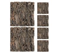 ifundom 6 Pièces Cork Bark Panels for Reptile Tank Wall Natural Climbing and Hiding Background for Snake and Bearded Dragon Enclosure DIY Terrarium Decor