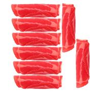ifundom 6 Pièces Fake Meat Rolls for Hotpot Restaurants Realistic Food Props Meat Substitute Decoration and Fade-Resistant Display Models for Culinary Showcases