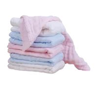 ifundom 6 pièces Lot de Serviettes Allaitement Coton Pur pour Garçon Fille Lingettes Mousseline Absorbantes et Douces Carrés Visage et Bavoir Réutilisables Blanc Bleu Rose