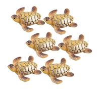 ifundom 6 pièces Miniature Tortues Décoratives Résine Sculptures de Tortues Plage pour Micro Paysage Décoration Jardin et Aquarium Figurines Légères et Stables pour Maison et Bureau