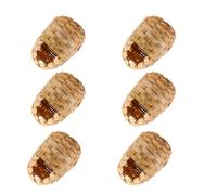 ifundom 6 pièces Nid Oiseau Tissé Main Bambou avec Crochet Maison Hiver Respirante pour Petits Oiseaux Nichoir Polyvalent pour Pinsons et Moineaux Décoration Naturelle pour Jardin et